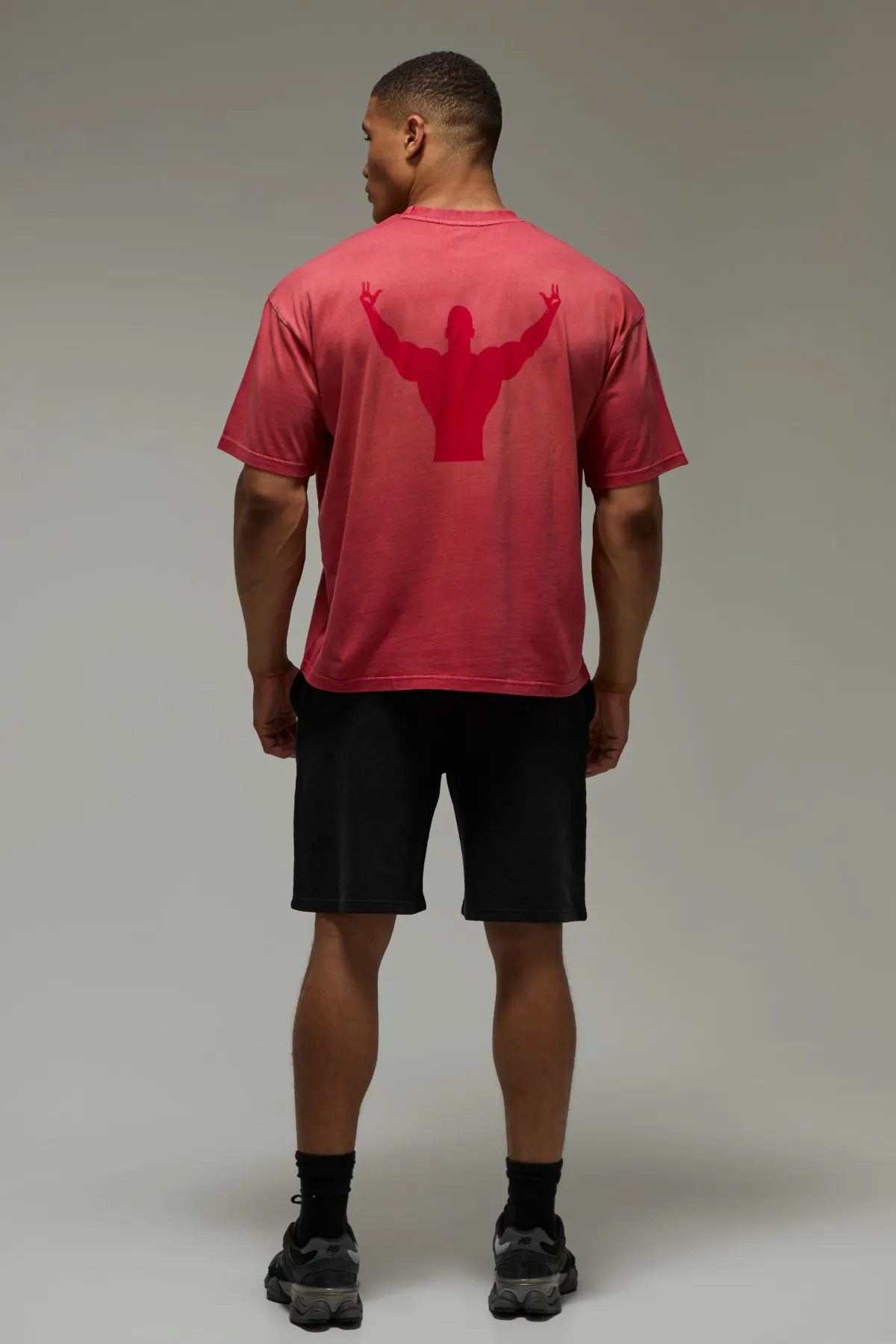 boohooMAN T-shirt Oversize Délavé One More Rep<Femme Tout Afficher|Tout Afficher Activewear