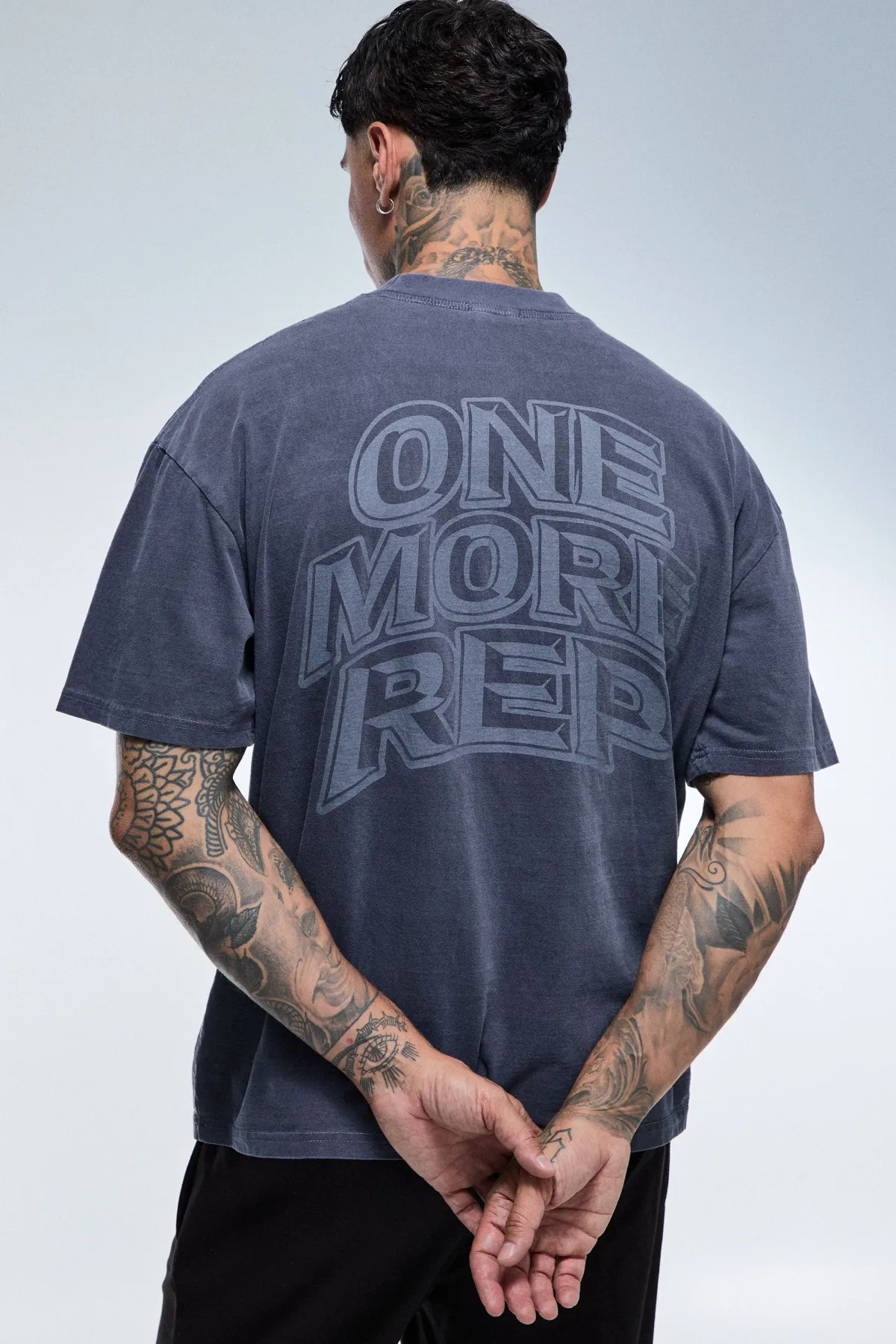 boohooMAN T-shirt Oversize Délavé Tall One More Rep<Femme Tout Afficher|Tout Afficher Activewear