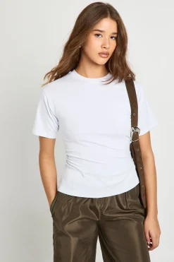 boohoo T-shirt oversize dos à lacets<Femme Satin Et Dentelle|Tops