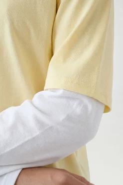 T-shirt Oversize Double Épaisseur À Manches Contrastées