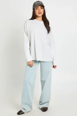 T-shirt Oversize À Double Épaisseur Avec Manches Contrastées