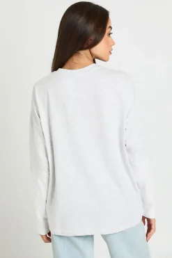 T-shirt Oversize À Double Épaisseur Avec Manches Contrastées