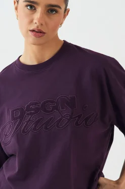 T-Shirt Oversize DSGN Studio avec Appliqué Éponge