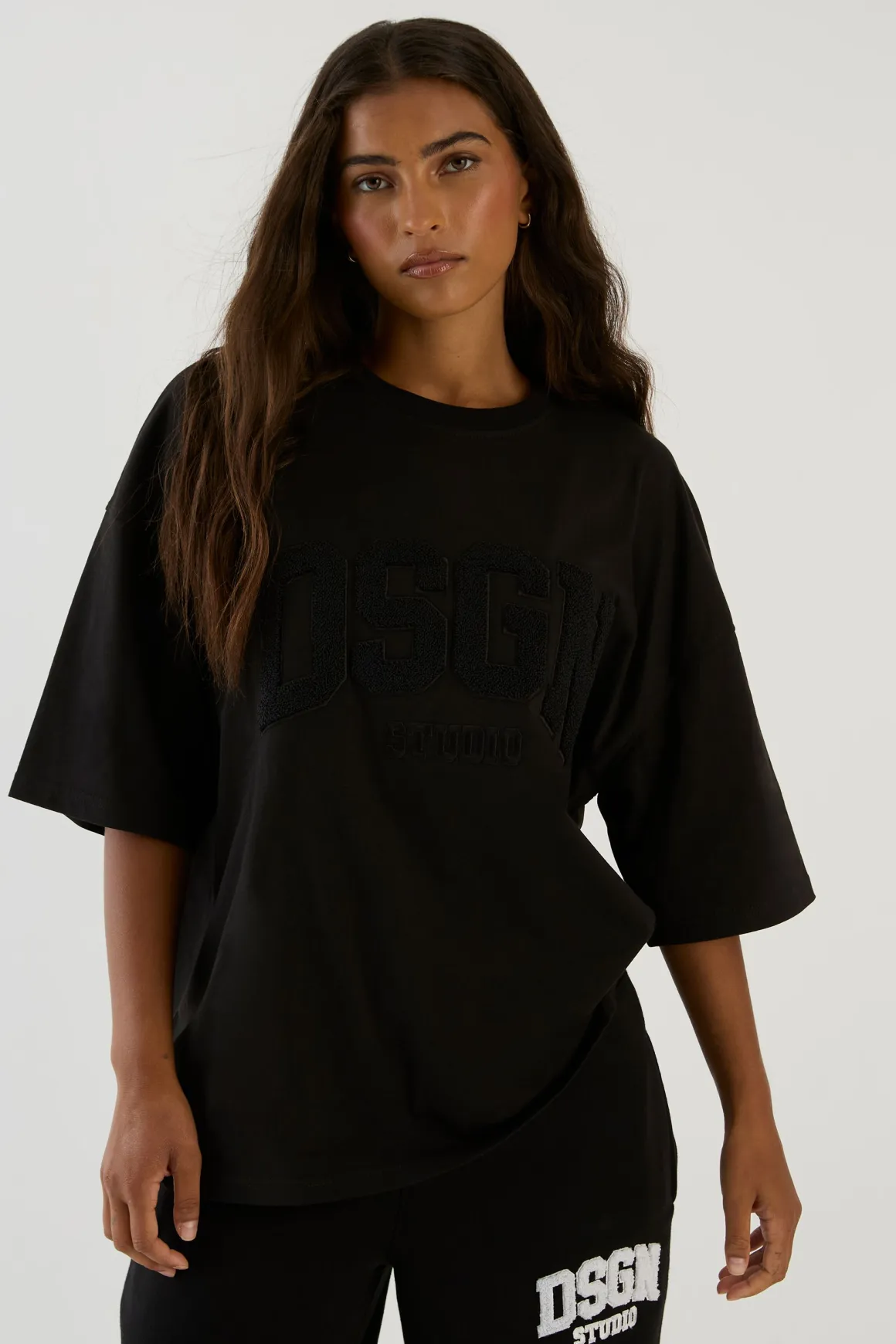 T-shirt Oversize Dsgn Studio Avec Appliqué En Tissu Éponge