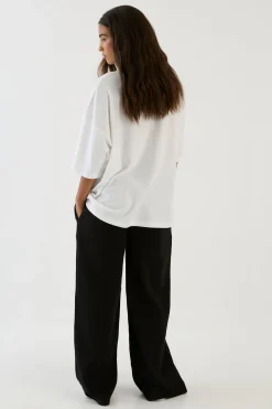 DSGN Studio T-shirt Oversize Avec Appliqué En Tissu Éponge<Femme Dsgn Studio|Tops