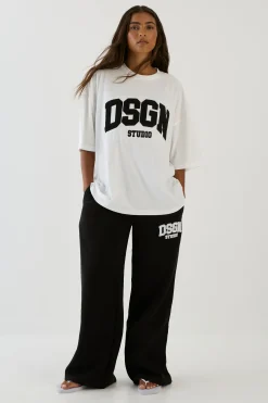 DSGN Studio T-shirt Oversize Avec Appliqué En Tissu Éponge<Femme Dsgn Studio|Tops