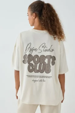 T-shirt Oversize DSGN Studio Sports Bubble Slogan