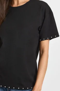 T-shirt oversize à détails cloutés