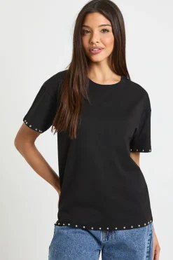 T-shirt oversize à détails cloutés