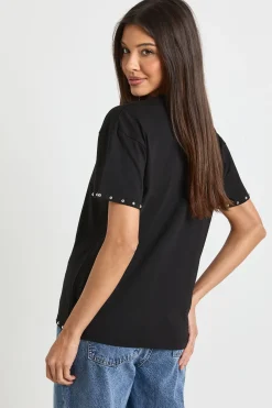 T-shirt oversize à détails cloutés