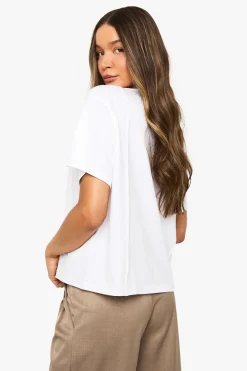boohoo T-shirt oversize à détails de double couture<Femme Tops
