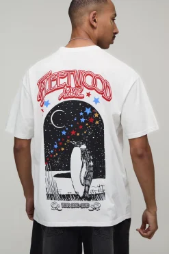 T-shirt Oversize Effet Délavé Vintage Imprimé Licence Fleetwood Mac