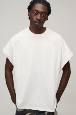boohooMAN T-shirt Oversize En Coton Flammé À Manches Courtes Raglan<Homme T-Shirts