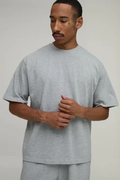boohooMAN T-shirt Oversize En Jersey Épais<Homme Nouveautés Grande Taille|Ensembles Grandes Tailles