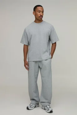 boohooMAN T-shirt Oversize En Jersey Épais<Homme Nouveautés Grande Taille|Ensembles Grandes Tailles
