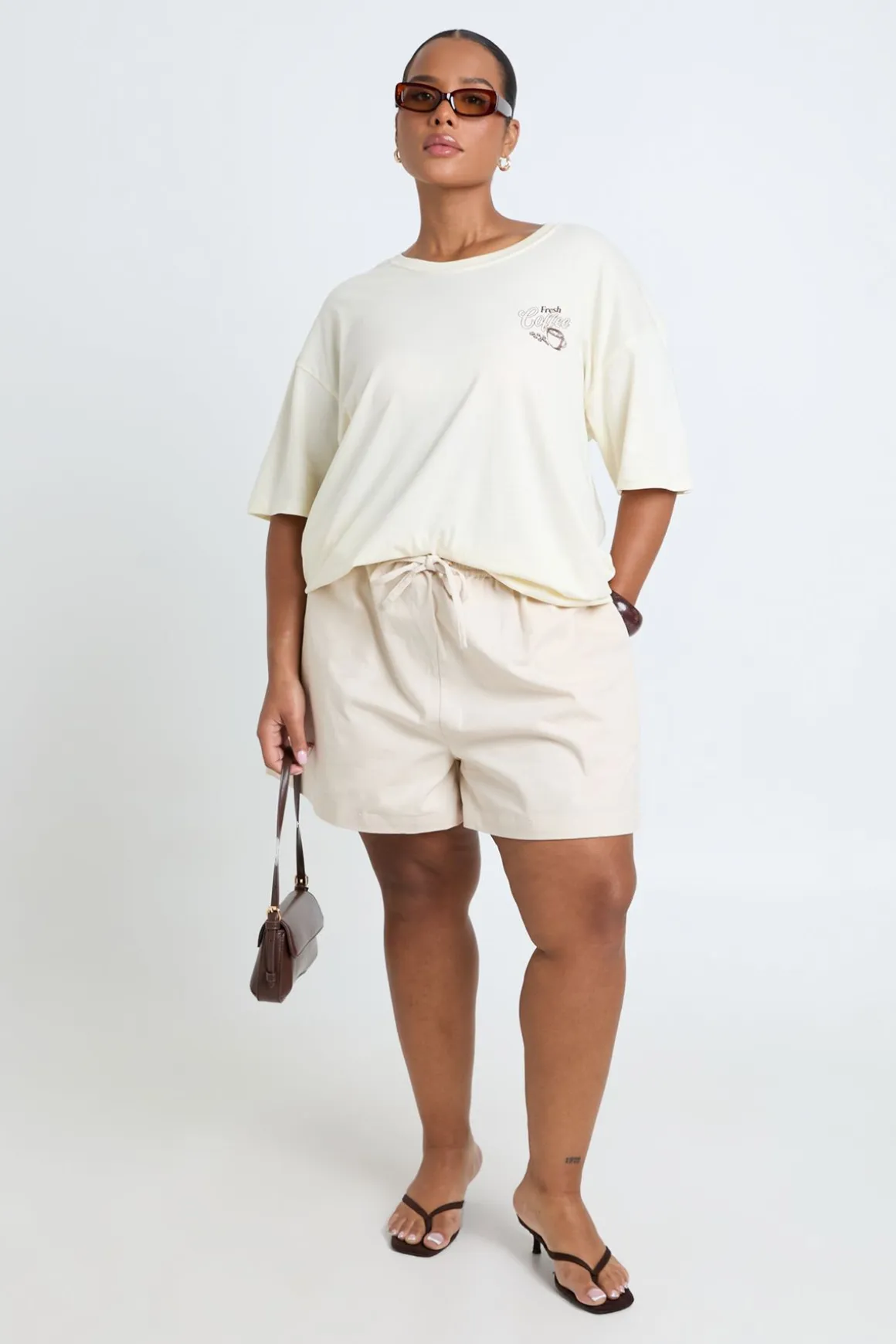 T-shirt Oversize Fresh Coffee Grande Taille