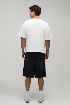 boohooMAN T-shirt Oversize Gaufré À Manches Courtes Imprimé Aigle<Homme T-Shirts Impriméstendances|T-Shirts