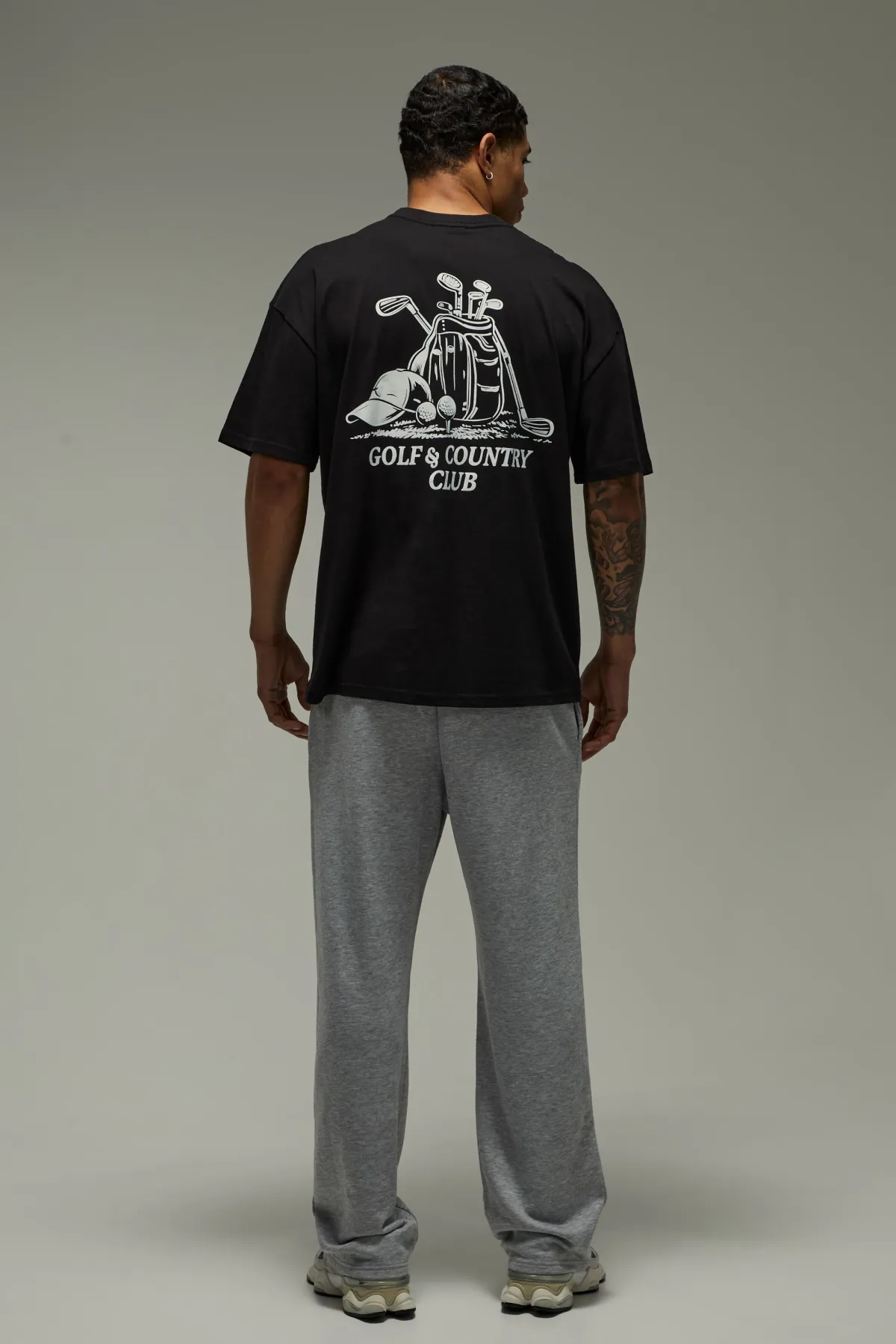 boohooMAN T-shirt Oversize Golf Country Club<Femme Tout Afficher Activewear|Athleisure