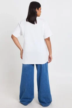 boohoo T-shirt Oversize Grande Taille Avec Slogan Et Boule Disco<Femme Tops