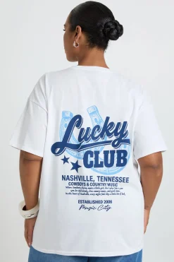 T-shirt Oversize Grande Taille Lucky Girl