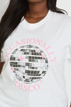 boohoo T-shirt Oversize Grande Taille Disco Occasionnel<Femme Tops