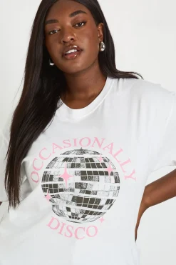 boohoo T-shirt Oversize Grande Taille Disco Occasionnel<Femme Tops