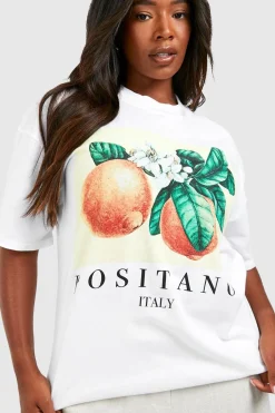 boohoo T-shirt Oversize Grande Taille Positano<Femme Tops