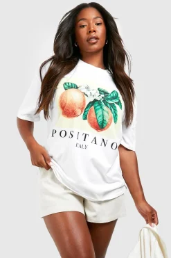 boohoo T-shirt Oversize Grande Taille Positano<Femme Tops