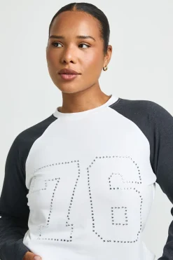 T-shirt Oversize Graphique Diamanté Plus