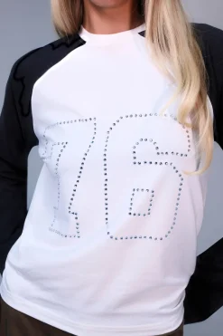 T-shirt Oversize Graphique À Strass