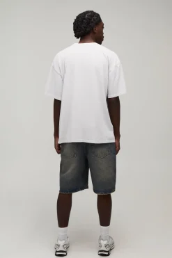 boohooMAN T-shirt Oversize Gris Délavé Imprimé Houston Texas<Homme T-Shirts Impriméstendances|T-Shirts