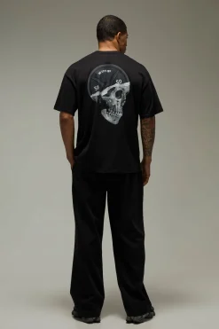 boohooMAN T-Shirt Oversize Homme Active No Days Off Tête de Mort<Femme Tout Afficher Activewear|Athleisure
