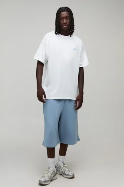 T-shirt Oversize Homme Imprimé Ovale Script