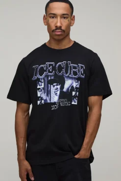 T-shirt Oversize Imprimé Affiche Wanted Ice Cube Sous Licence