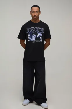 T-shirt Oversize Imprimé Affiche Wanted Ice Cube Sous Licence