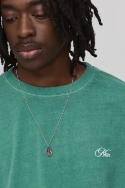 T-shirt Oversize Imprimé Arbre Osaka Vert Délavé