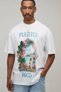 T-shirt Oversize À Imprimé Arche Porto Rico
