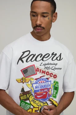 T-shirt Oversize Imprimé Badges Licence Flash Mcqueen