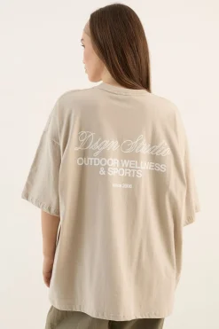 T-shirt Oversize Imprimé Bien-être Et Sports Outdoor Dsgn Studio