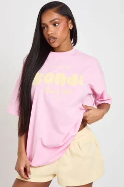boohoo T-shirt Oversize À Imprimé Bulles Bondi Beach Club<Femme Tops