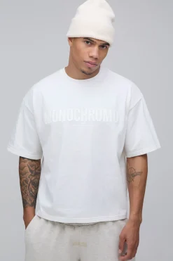 T-shirt Oversize À Imprimé Caoutchouc Monochrome