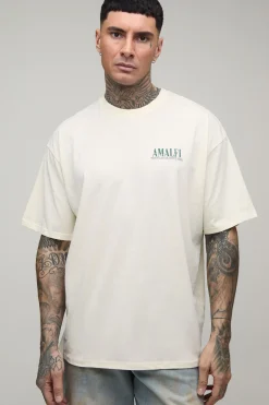 T-shirt Oversize Imprimé Citrons D'Amalfi Coupe Tall