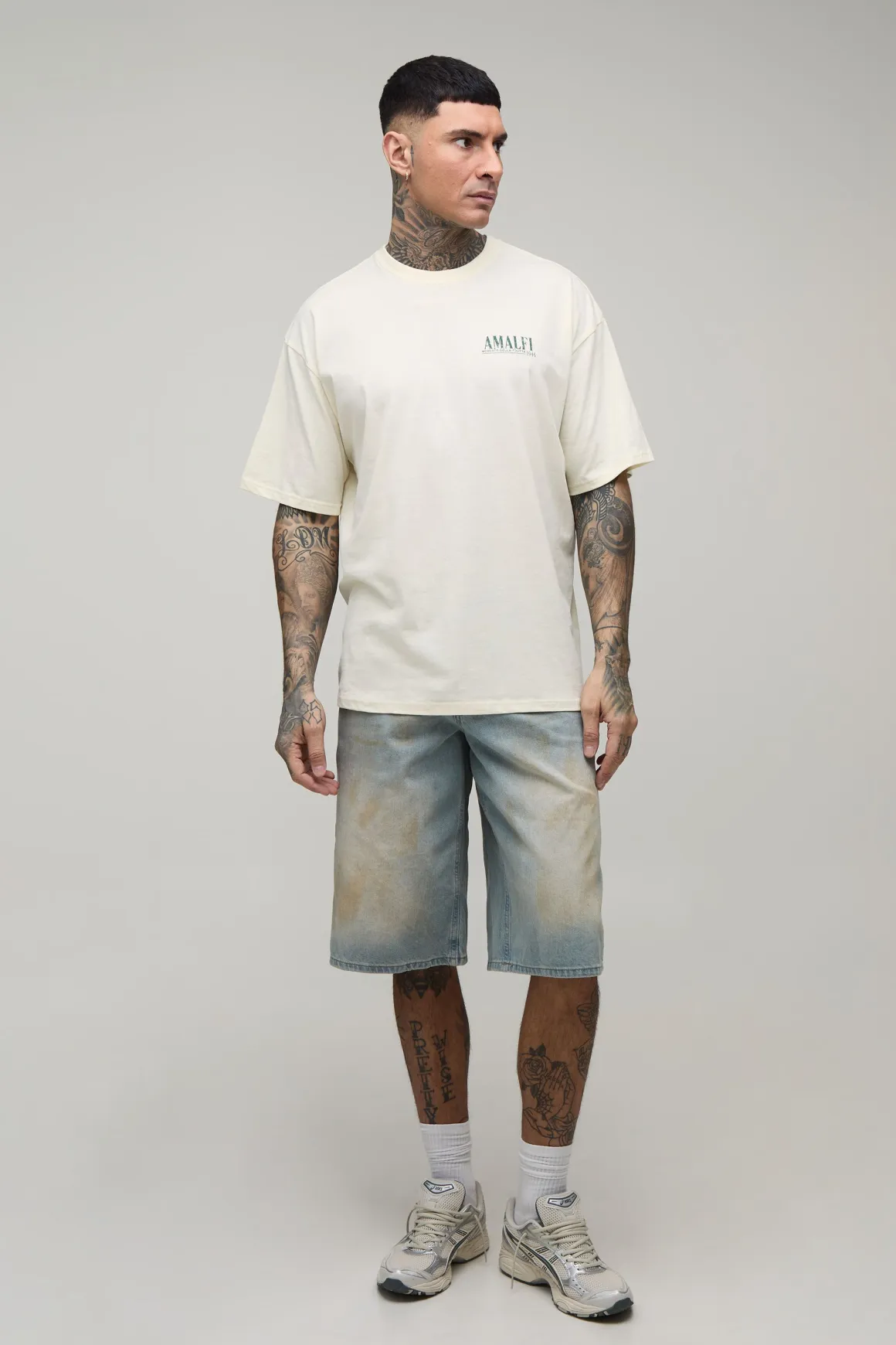 T-shirt Oversize Imprimé Citrons D'Amalfi Coupe Tall