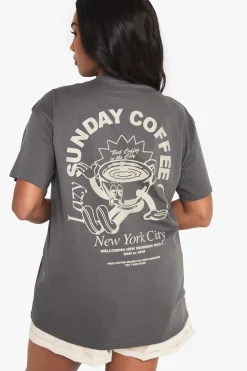 T-shirt Oversize Imprimé Club Café Du Dimanche Plus