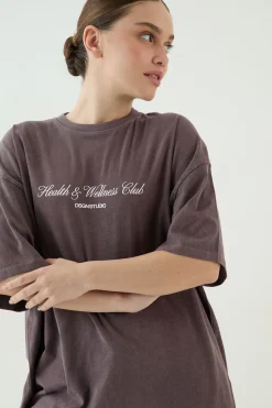 T-shirt Oversize Imprimé Club Santé Et Bien-être Dsgn Studio
