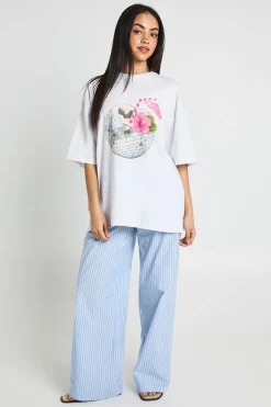 T-shirt Oversize Imprimé Cocktail Boule Disco