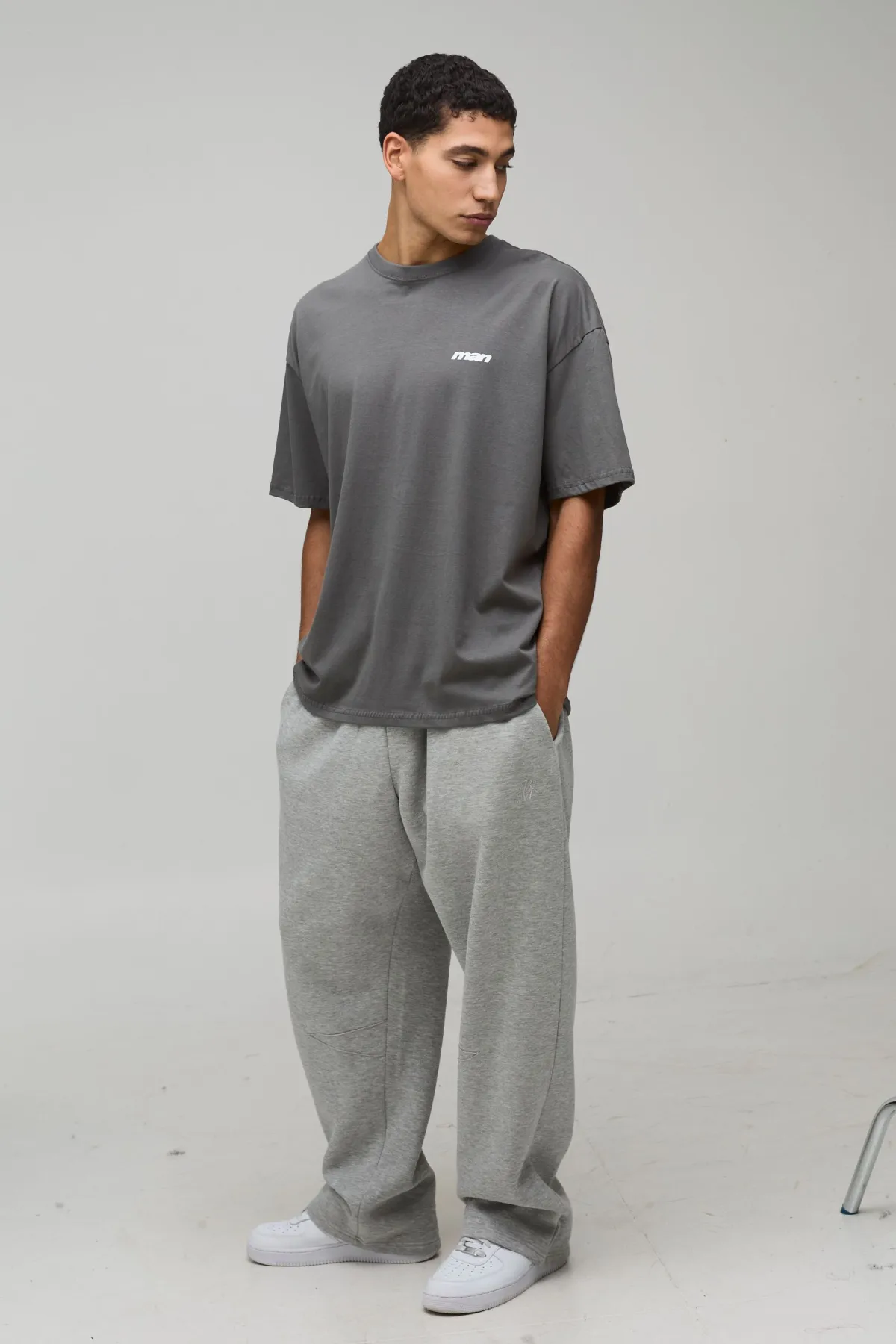 boohooMAN T-Shirt Oversize Imprimé Coffee Club Anthracite<Homme T-Shirts Impriméstendances|T-Shirts