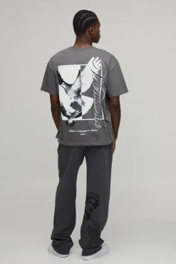 T-shirt Oversize à Imprimé Colombe Worldwide au Dos