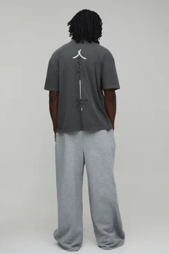 T-Shirt Oversize Imprimé Colonne Vertébrale Délavé Tall