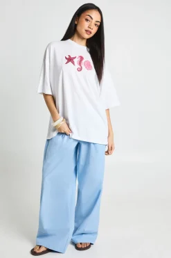 T-shirt Oversize Imprimé Coquillages